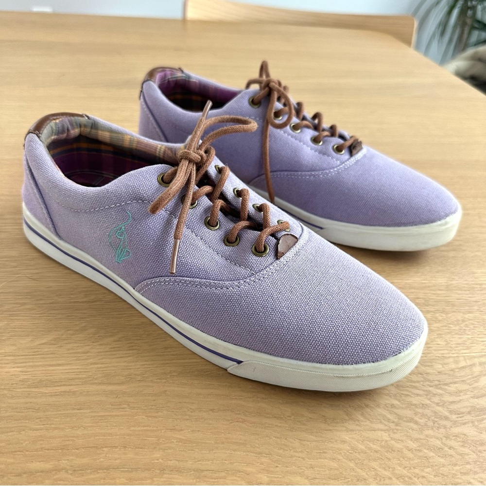 Vintage Y2K Baby Phat Lavender Canvas Sneakers Size 9 Paid Preppy Indie Twee Cat